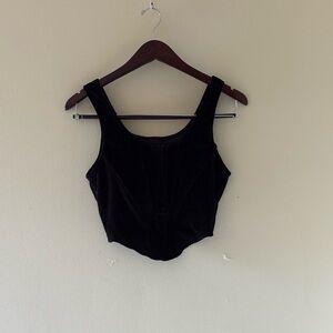 Black Women's Velvet Tank Top